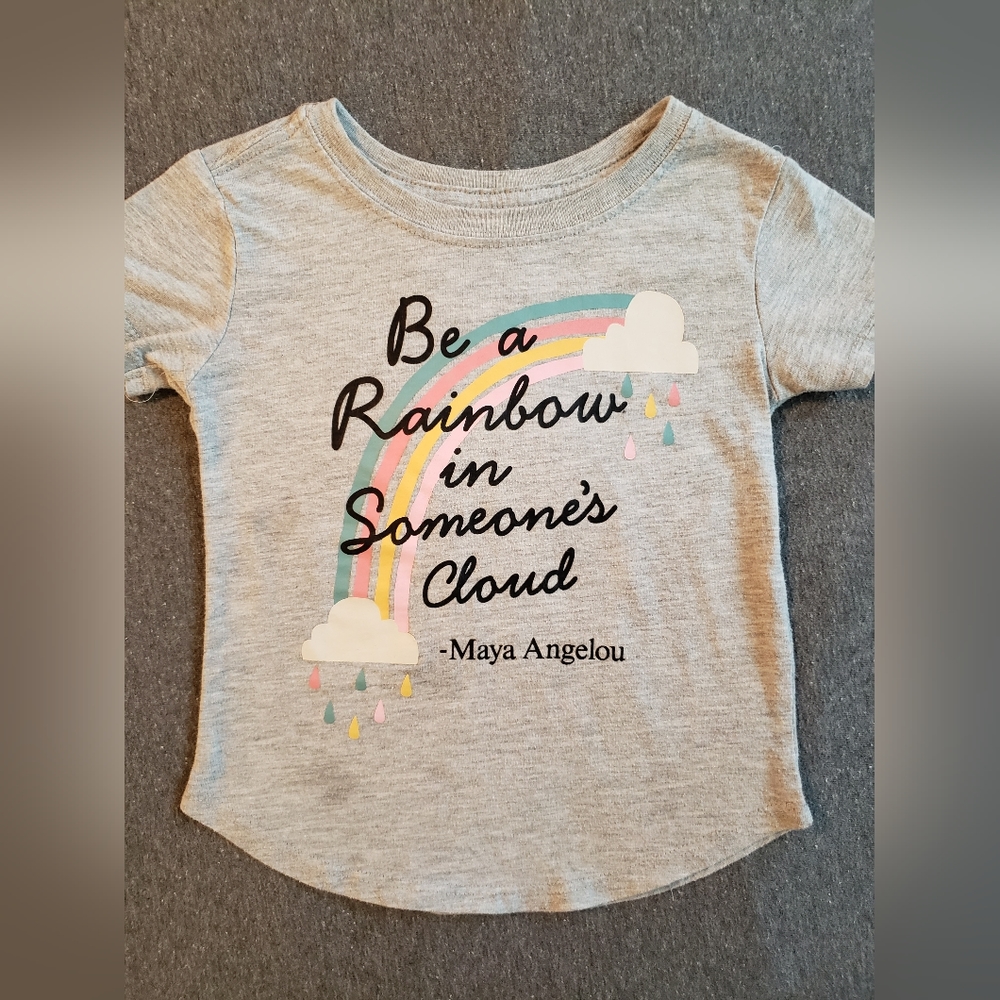 Maya Angelou, 2T girls/non-binary, gray t-shirt